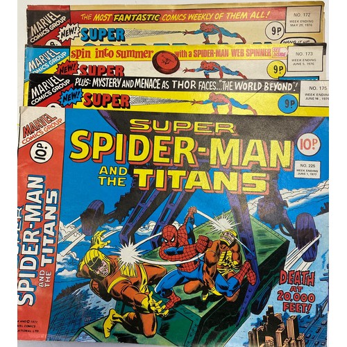 212 - Mixed lot of 15 editions of 1970/80's Marvel comics, Super Spider-Man.