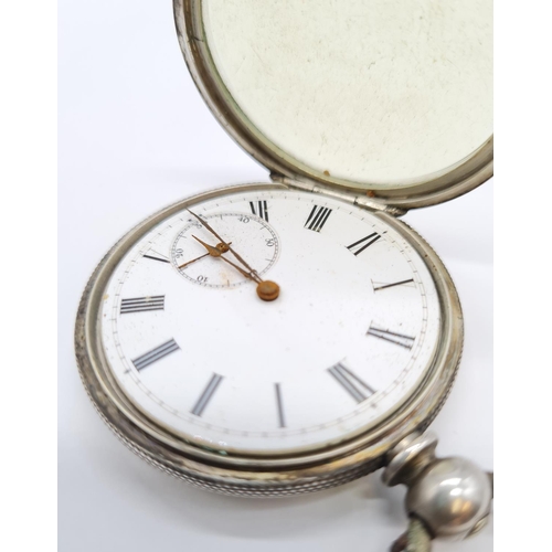 628 - Silver Pocket Watch rear wind late 19th Century, not working