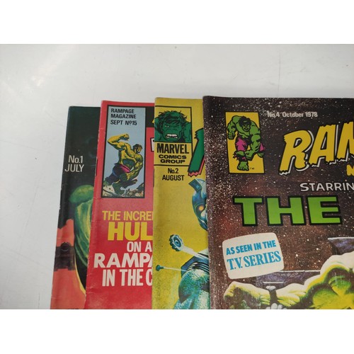 239 - A mix of 1970s and 80s Marvel comics. 4x Rampage starring the Hulk and 2x Rampage X-men.