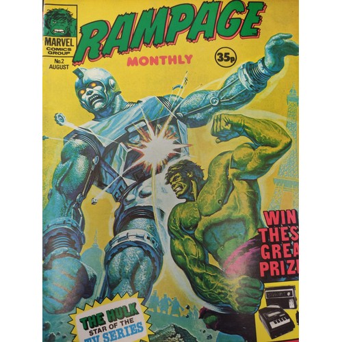 239 - A mix of 1970s and 80s Marvel comics. 4x Rampage starring the Hulk and 2x Rampage X-men.