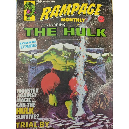 239 - A mix of 1970s and 80s Marvel comics. 4x Rampage starring the Hulk and 2x Rampage X-men.