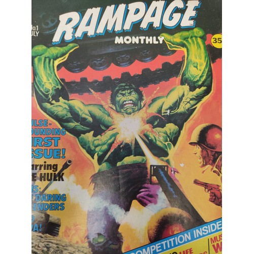 239 - A mix of 1970s and 80s Marvel comics. 4x Rampage starring the Hulk and 2x Rampage X-men.