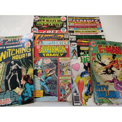 233 - A mix of 1970s comics and one from 1965. Six Marvel various titles. Six DC comics various titles & O... 