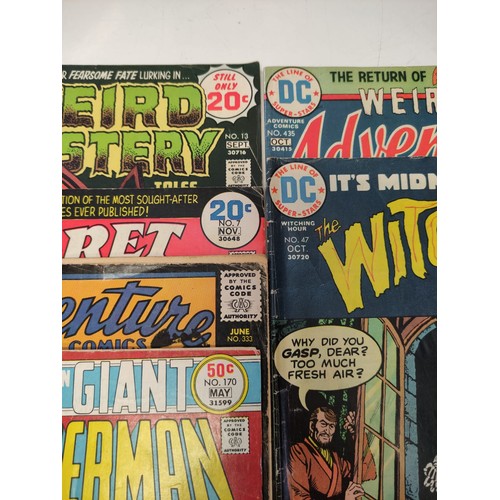 233 - A mix of 1970s comics and one from 1965. Six Marvel various titles. Six DC comics various titles & O... 