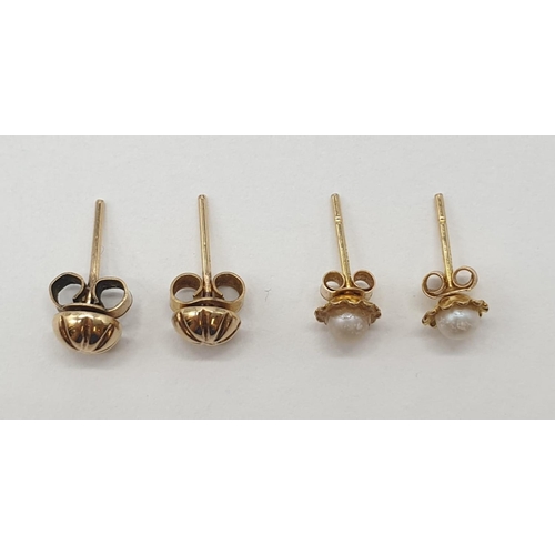 149 - 10.2g of 9ct gold consisting of 8 items to include: 4 pairs of earrings. 2 rings, 1 heart pendant an... 