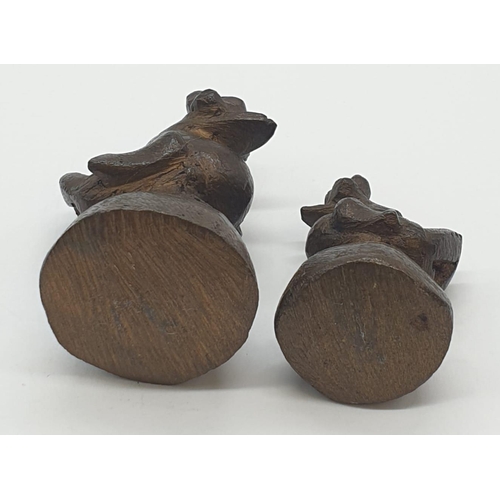 151 - 2 bronze miniature chickens