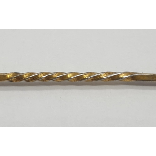 155 - a Victorian 9ct gold horseshoe stick pin 0.66g