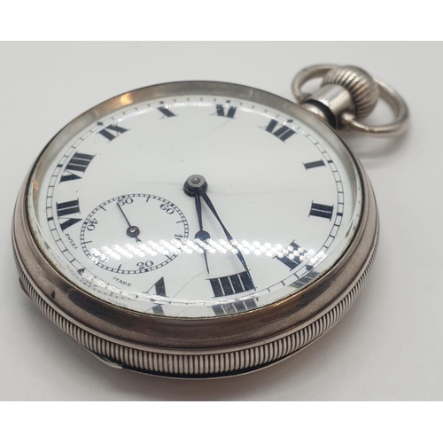 162 - A top-wind Swiss movement pocket watch. Manufactured in Birmingham, 1917. In full working order.