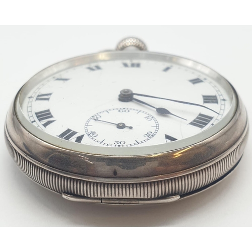 162 - A top-wind Swiss movement pocket watch. Manufactured in Birmingham, 1917. In full working order.