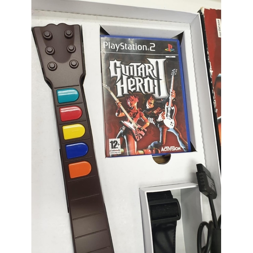 237 - PS2 Guitar Hero, guitar and game