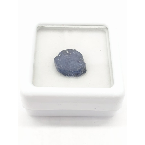 302 - 5.10 Cts Natural blue sapphire gemstone rough. GLI certification included.