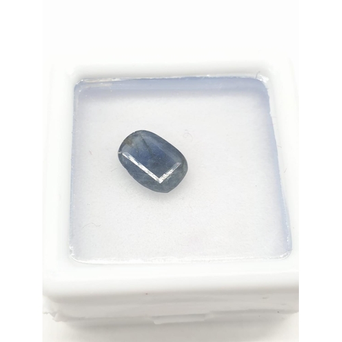 316 - 1.60 Cts Natural blue sapphire. Cushion mixed stone. GLI certification included.