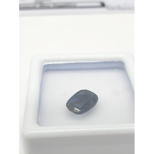 316 - 1.60 Cts Natural blue sapphire. Cushion mixed stone. GLI certification included.