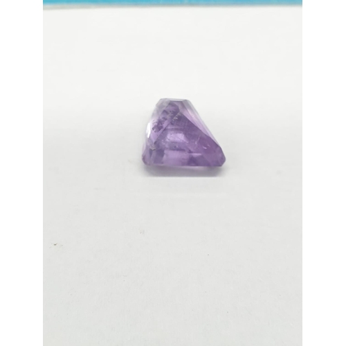 323 - 4.08 Cts Natural amethyst quartz. Fancy mixed cut stone. GJSPC certification  included.