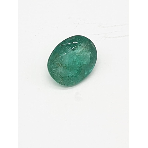 386 - 3.07 Cts Natural emerald. Oval mixed. ITLGR certification provided.