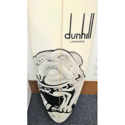 12 - A luxurious iconic surf board by Dunhill ,the type used by Jed Noll, Pukas and other famous surfers ... 