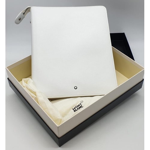 248 - Mont Blanc notepad in white zipped bag (25x20cm), comes with original packaging and box (as new, unu... 