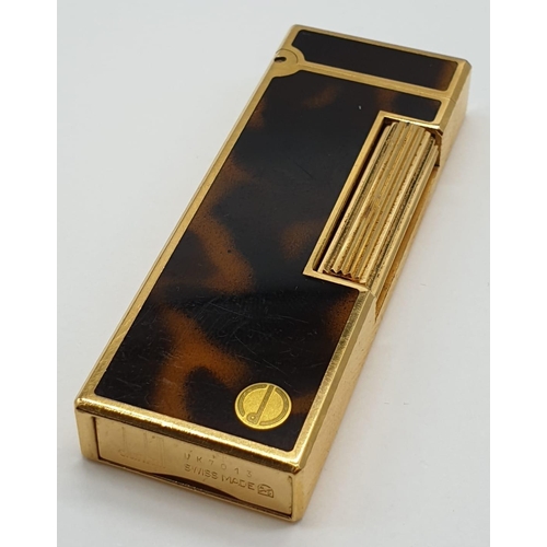 255 - Dunhill tortoiseshell lighter in good condition