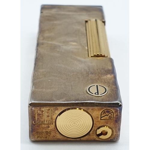 258 - Dunhill mottled gold finished lighter, needs cleaning