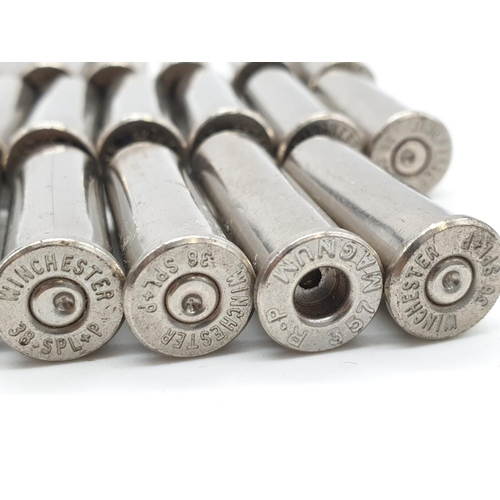 266 - Winchester 38 special calibre brass pistol cases x48 pieces, ideal for display or re-enactment