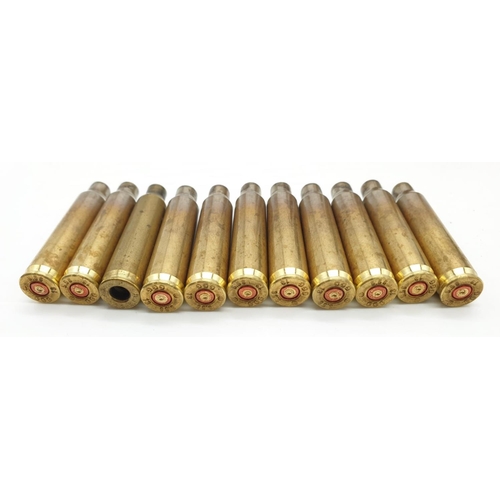 398 - Selection of Military used ammunition cartridges to include 5.56 calibre from the Armalite A15 rifle... 