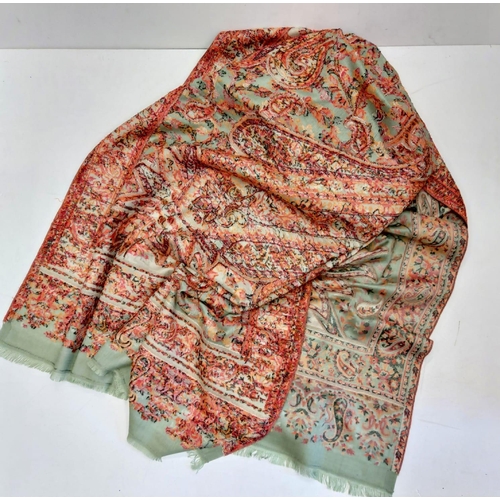 436 - Large Paisley Shawl. 100 x 20cm.