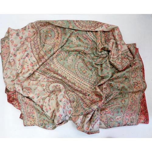 436 - Large Paisley Shawl. 100 x 20cm.