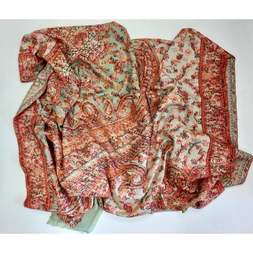 436 - Large Paisley Shawl. 100 x 20cm.