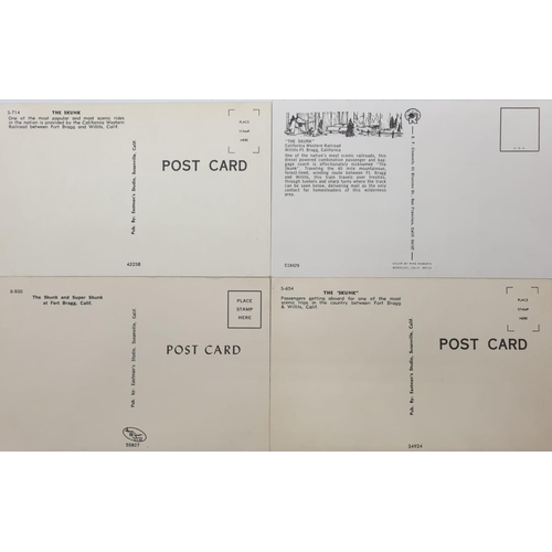 652 - Set of 20 USA Railroad postcards (Printed in 1950). Encapsulated in plastic wallets.