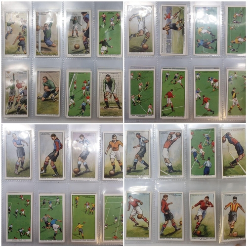 666 - Set of 50 1934 John Player & Sons 'Hints on Association Football' cards (adhesive)  Encapsulated in ... 