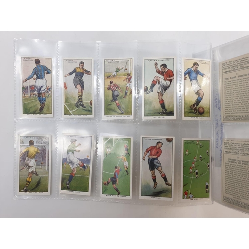 666 - Set of 50 1934 John Player & Sons 'Hints on Association Football' cards (adhesive)  Encapsulated in ... 