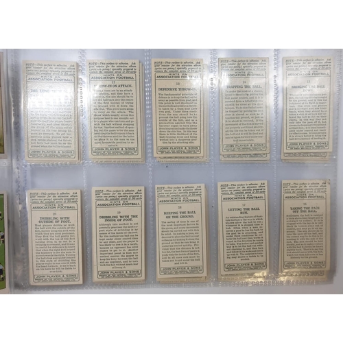 666 - Set of 50 1934 John Player & Sons 'Hints on Association Football' cards (adhesive)  Encapsulated in ... 