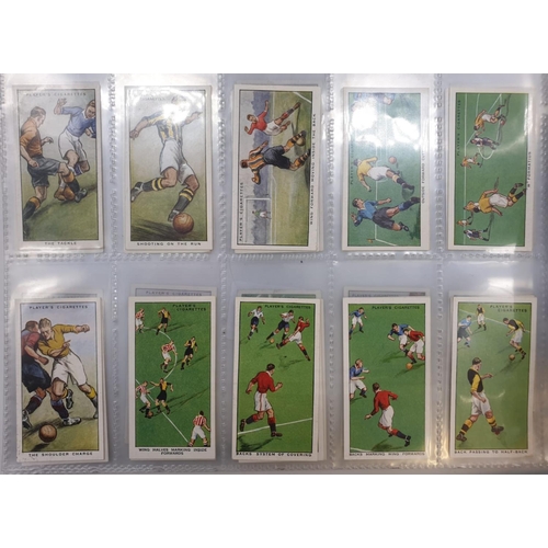 666 - Set of 50 1934 John Player & Sons 'Hints on Association Football' cards (adhesive)  Encapsulated in ... 