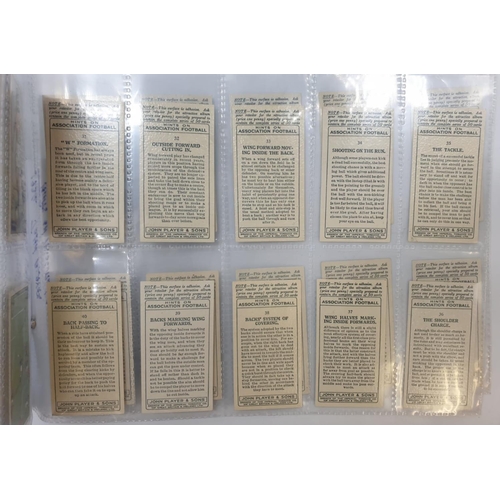 666 - Set of 50 1934 John Player & Sons 'Hints on Association Football' cards (adhesive)  Encapsulated in ... 