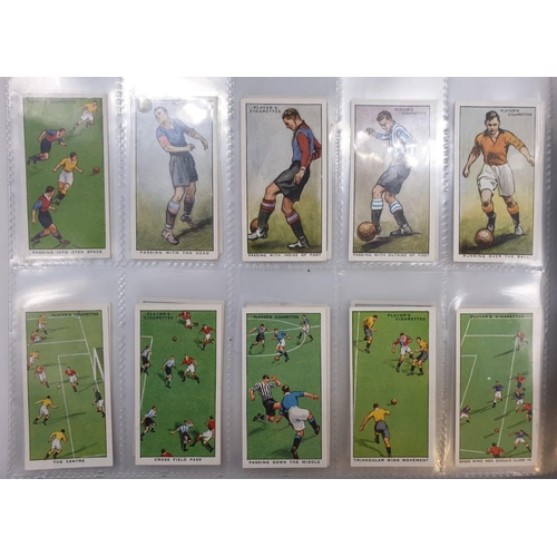 666 - Set of 50 1934 John Player & Sons 'Hints on Association Football' cards (adhesive)  Encapsulated in ... 