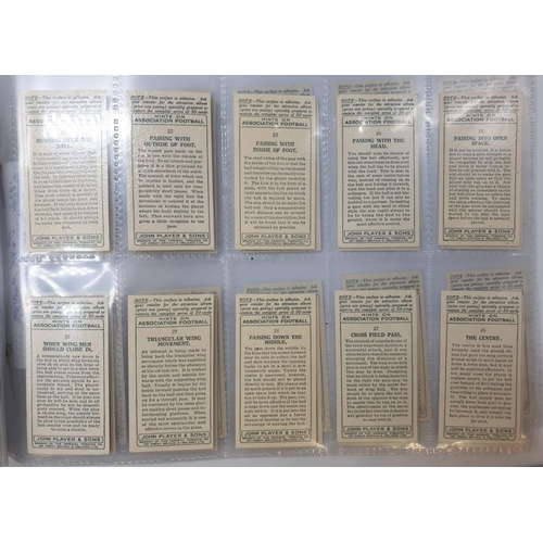 666 - Set of 50 1934 John Player & Sons 'Hints on Association Football' cards (adhesive)  Encapsulated in ... 