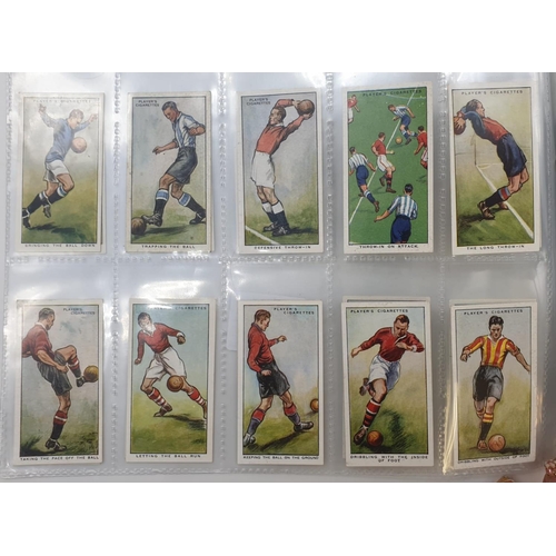 666 - Set of 50 1934 John Player & Sons 'Hints on Association Football' cards (adhesive)  Encapsulated in ... 