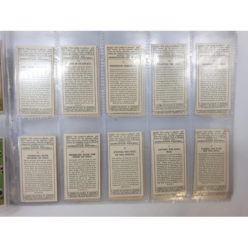 666 - Set of 50 1934 John Player & Sons 'Hints on Association Football' cards (adhesive)  Encapsulated in ... 