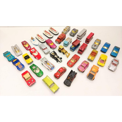 706 - Collection of 32x matchbox vehicles and 4x boats (AF)