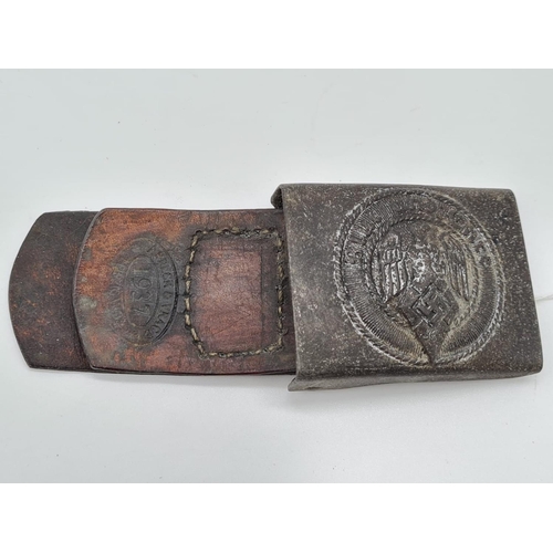 457 - WW2 Hitler Youth Buckle & Tab dated 1937.