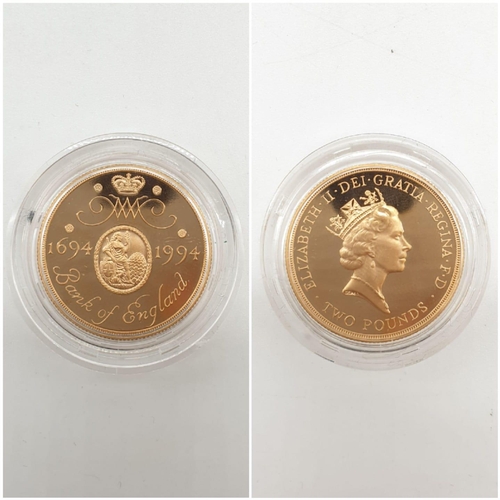 25 - 1994 GOLD PROOF SOVEREIGN THREE COIN SET TO INCLUDE A DOUBLE SOVEREIGN, A SOVEREIGN AND A HALF SOVER... 