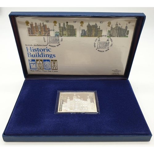 475 - DANBURY MINT 900TH ANNIVERSARY TOWER OF LONDON stamp collection to include SILVER stamp ingot, weigh... 