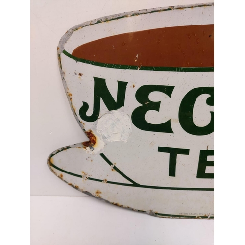 552 - A vintage metal advertising sign for 'Nectar Tea'. 54x32cm.