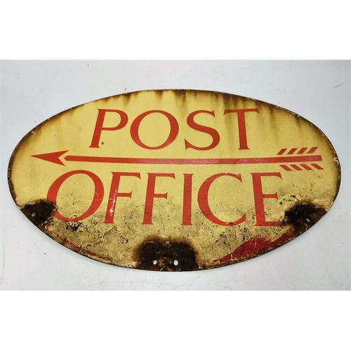 556 - A cast-iron, double sided, Royal Mail, oval Post Office sign. Circa 1960's. 46 x 29cm.