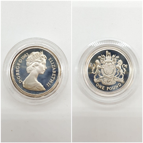 560 - ROYAL MINT 1983 SILVER PROOF £1 COIN SILVER 9.5G