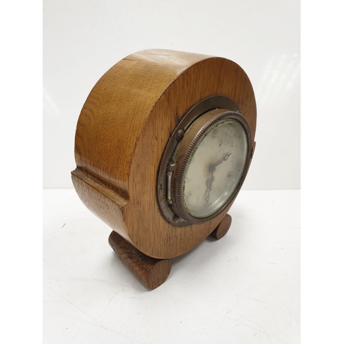 626 - 3 vintage Smiths clocks. (i) wooden mantel clock, 16.5 x 17.5 cm approx. (ii) wooden mantel clock wi... 