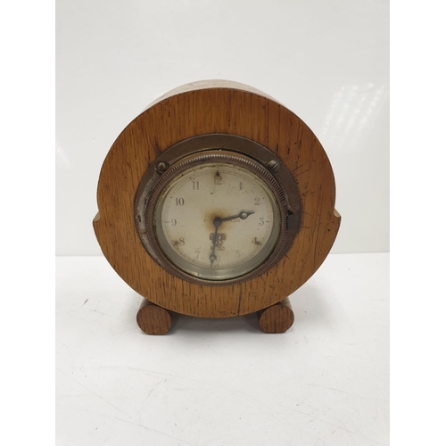 626 - 3 vintage Smiths clocks. (i) wooden mantel clock, 16.5 x 17.5 cm approx. (ii) wooden mantel clock wi... 