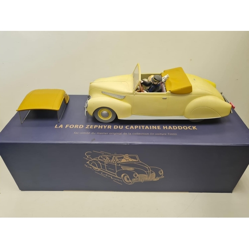 508 - Limited edition, rare Moulinsart model of Captain Haddock's Ford Zephyr. Comes with models of Captai... 