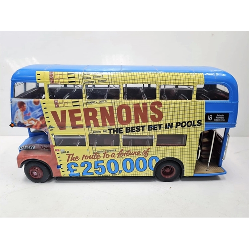 509 - A limited edition Sunstar 1958 diecast Routemaster model bus with Vernons Pools advertisement banner... 