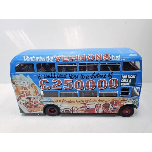 509 - A limited edition Sunstar 1958 diecast Routemaster model bus with Vernons Pools advertisement banner... 